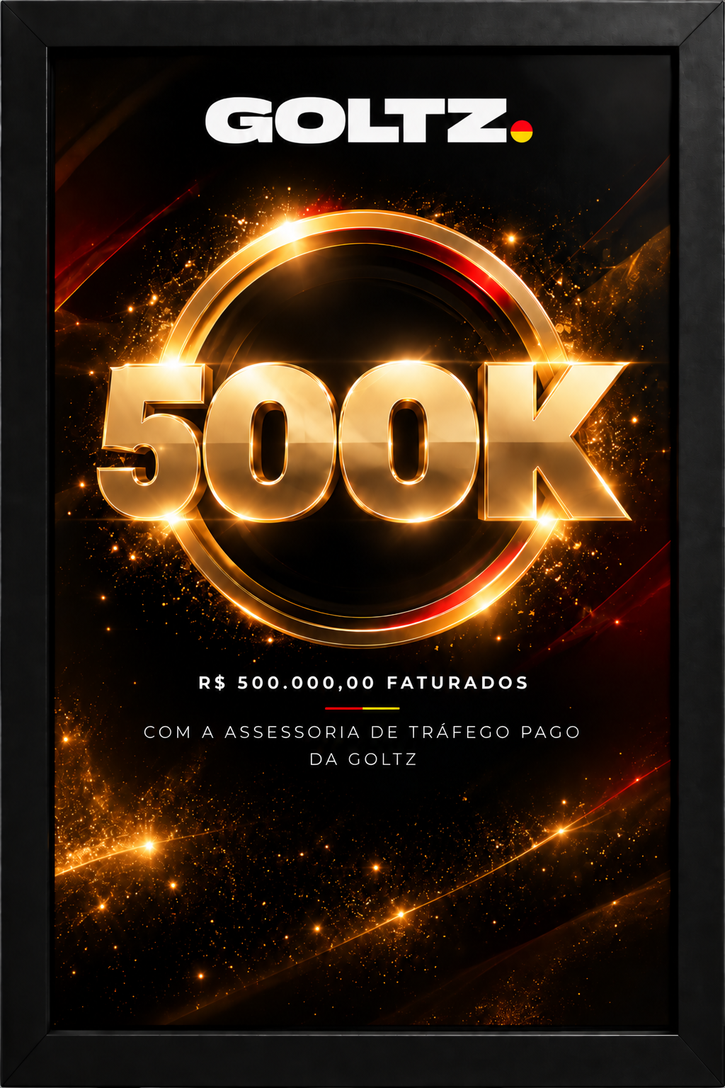 Placa R$ 500 mil faturados